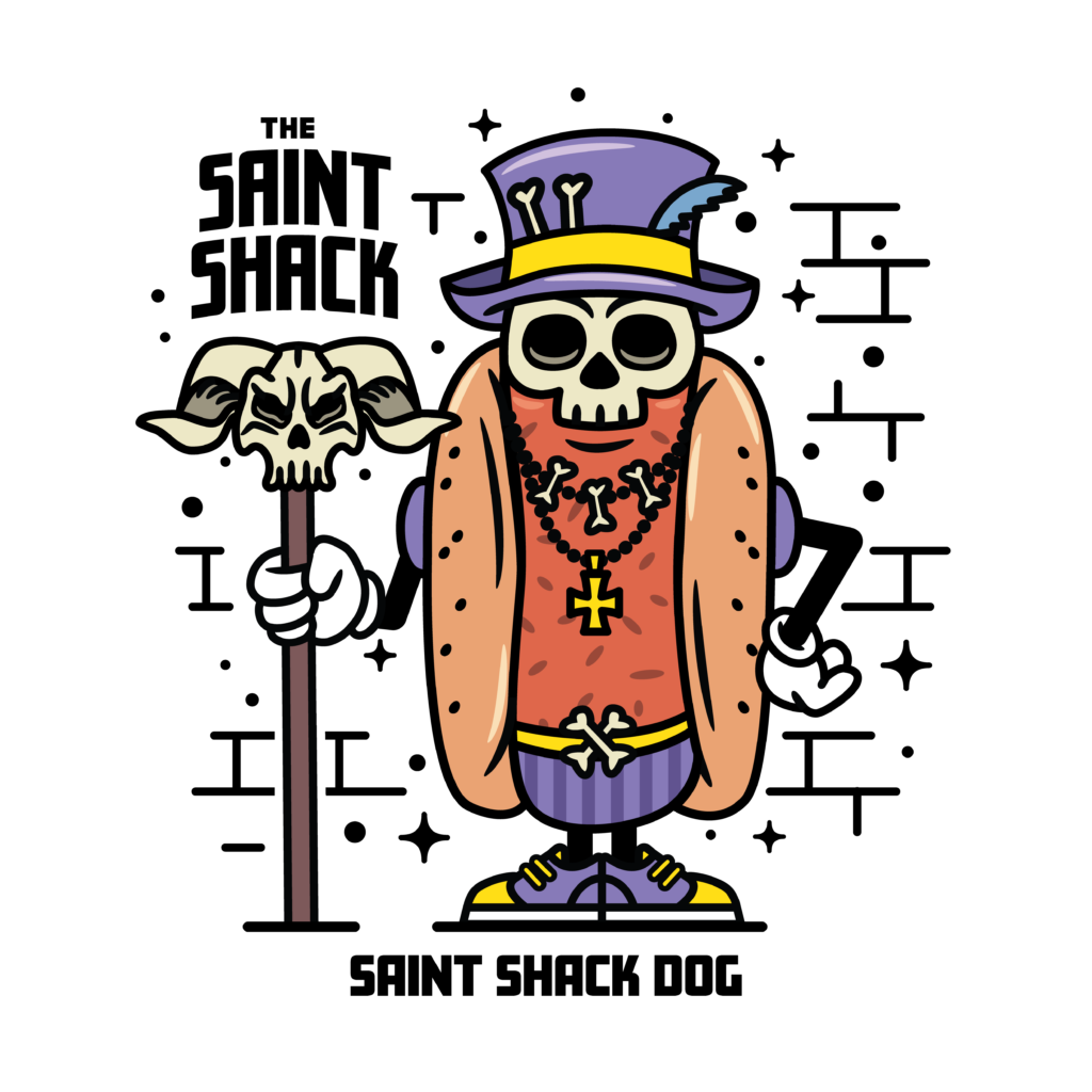 Saint Shack hotdog character by MSG317